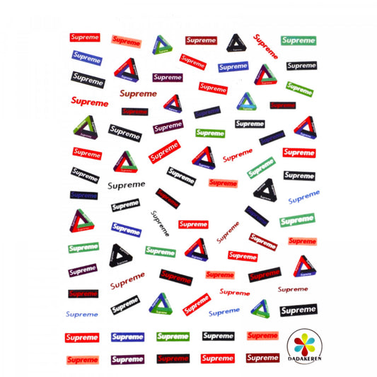 Stickere pentru decor unghii, 3D, Supreme, DD-053, Multicolor