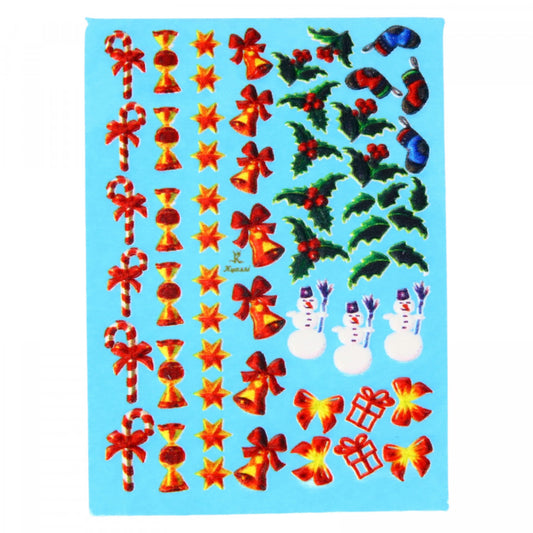 Stickere pentru decor unghii, 5D, Craciun, A-52, Multicolor