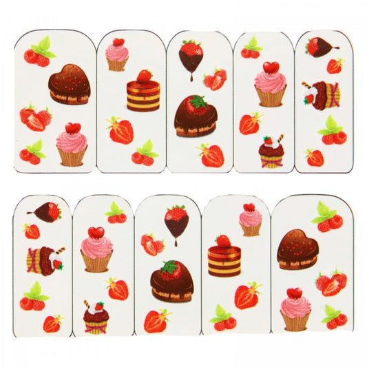 Stickere pentru decor unghii, 5D, Prajituri, BOP011, Multicolor