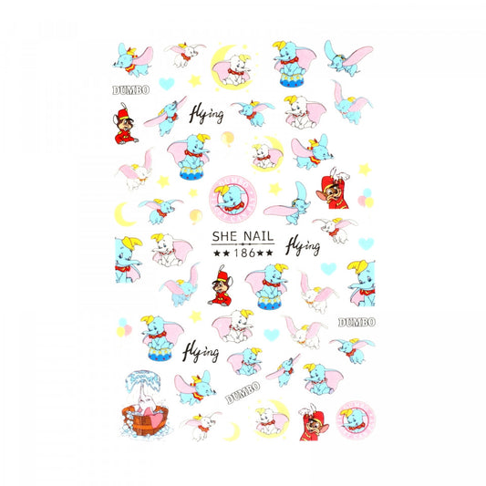 Stickere pentru decor unghii, Dumbo, NO186