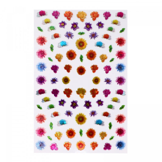 Stickere pentru decor unghii, Flori 3D, SZ307, Multicolor