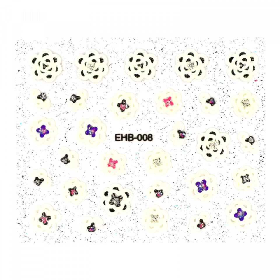 Stickere pentru decor unghii, Flori, EHB008