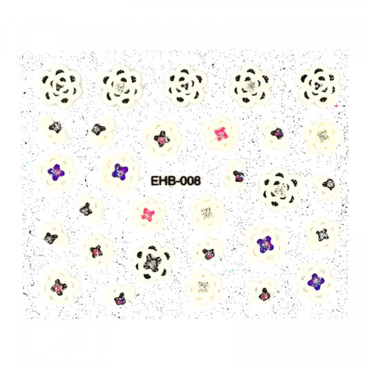 Stickere pentru decor unghii, Flori, EHB008