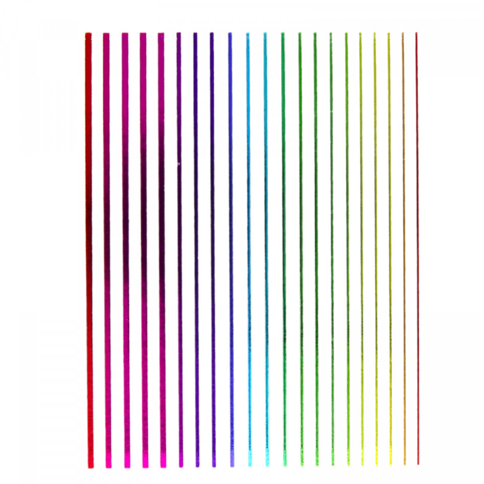 Stickere pentru decor unghii, Linii 3D, NO597, Multicolor