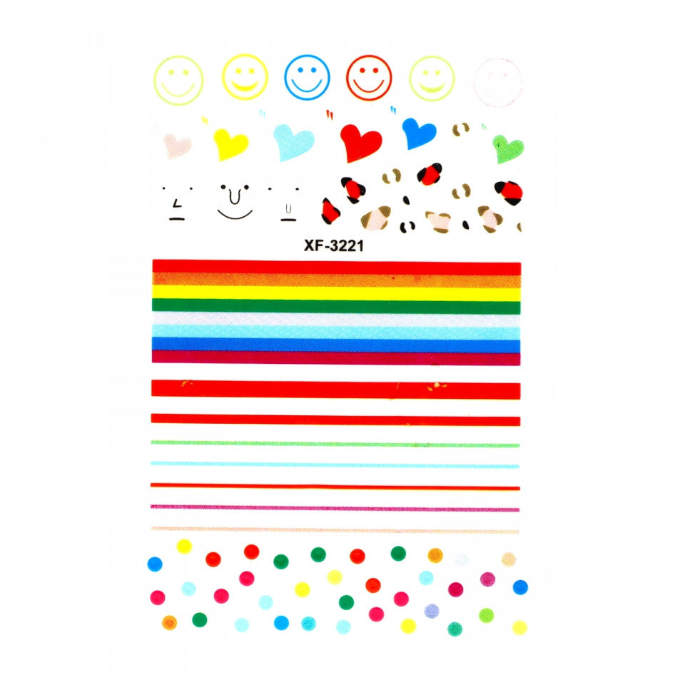 Stickere pentru decor unghii, Linii, XF3221