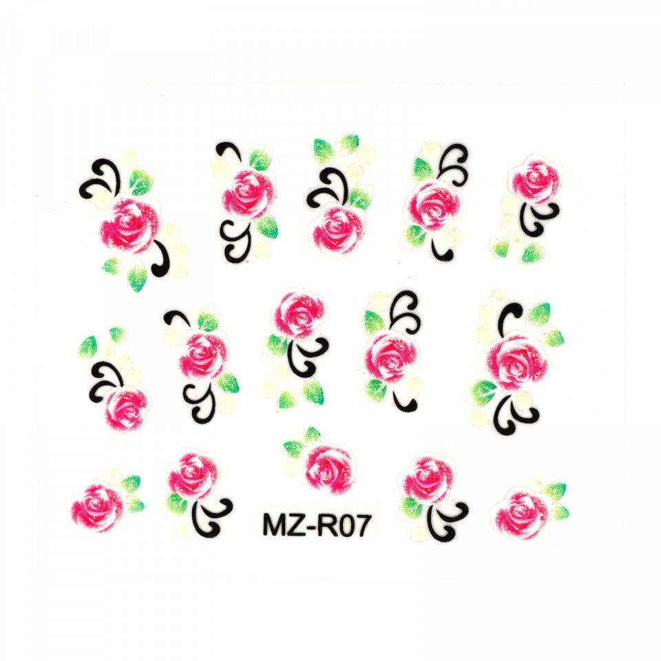Stickere pentru decor unghii, Trandafiri, MZR07