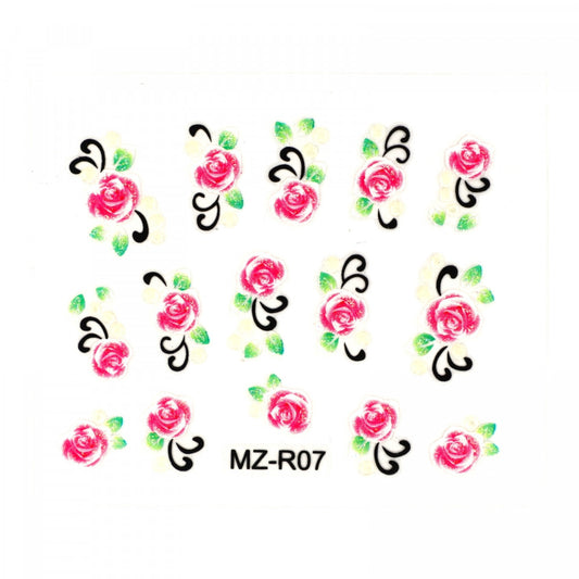 Stickere pentru decor unghii, Trandafiri, MZR07