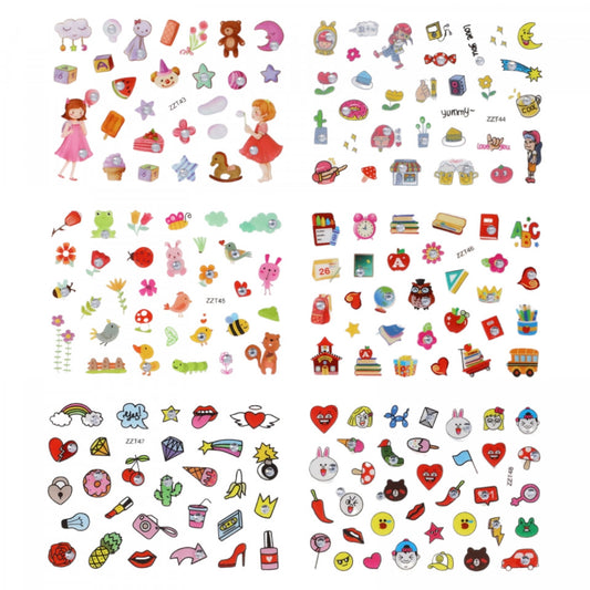 Stickere pentru decor unghii, ZZT43-48, Multicolor