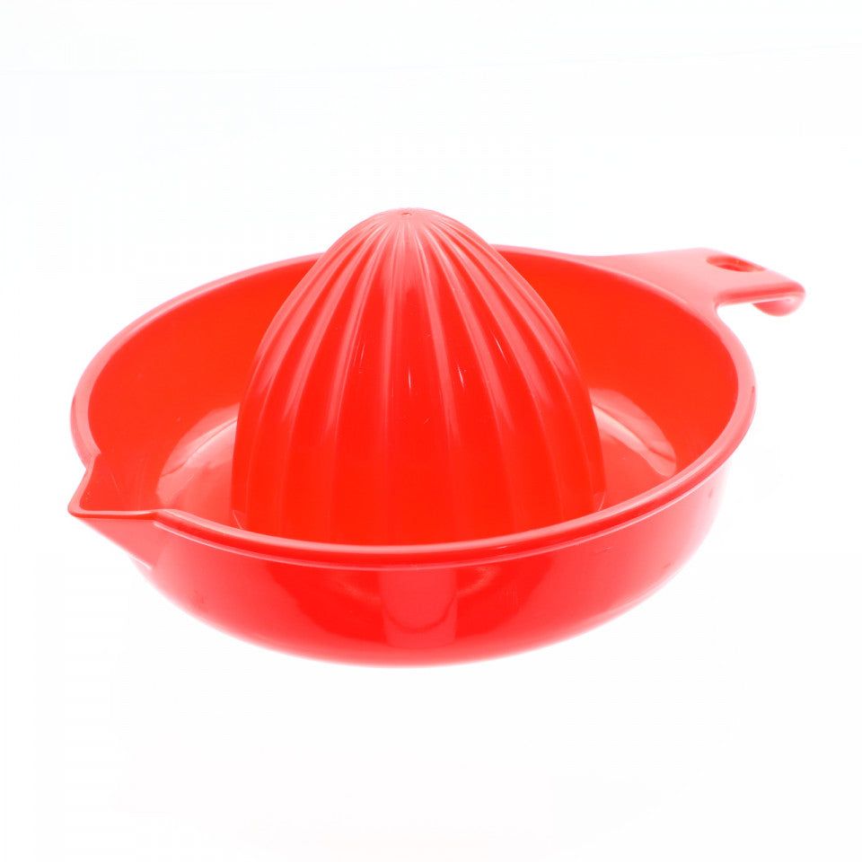 Storcator pentru citrice, din plastic cu maner, Rosu
