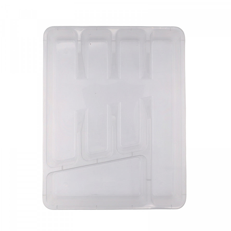 Suport organizare tacamuri pentru sertar, 33.5 x 26 cm, Transparent