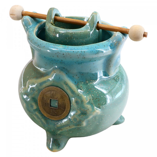 Suport pentru aromaterapie, din ceramica, difuzor pentru lumanari si uleiuri esentiale, Feng Shui, AR111, 9 x 10.5 cm, Multicolor