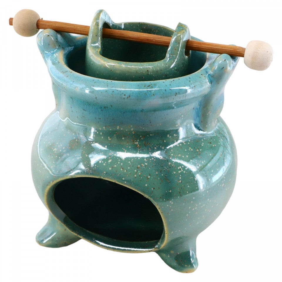 Suport pentru aromaterapie, din ceramica, difuzor pentru lumanari si uleiuri esentiale, Feng Shui, AR111, 9 x 10.5 cm, Multicolor
