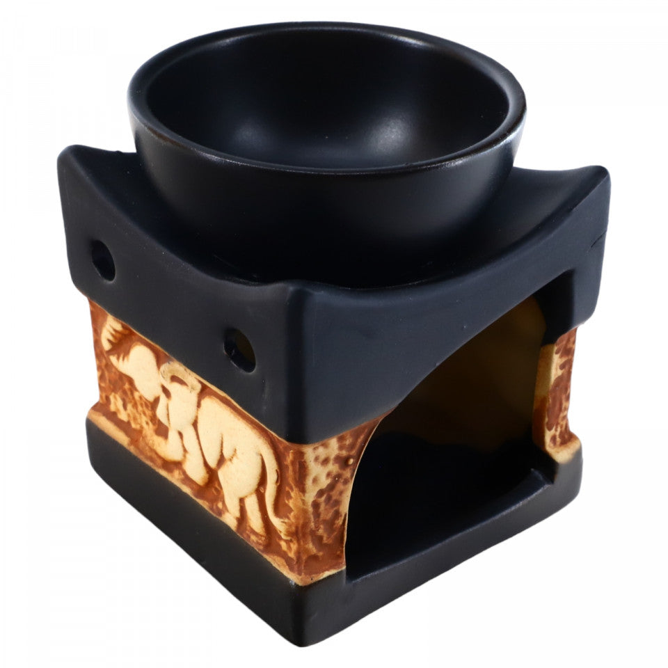 Suport pentru aromaterapie, din ceramica, difuzor pentru lumanari si uleiuri esentiale, Feng Shui, AR30A, 8.3 x 9.8 cm, Multicolor