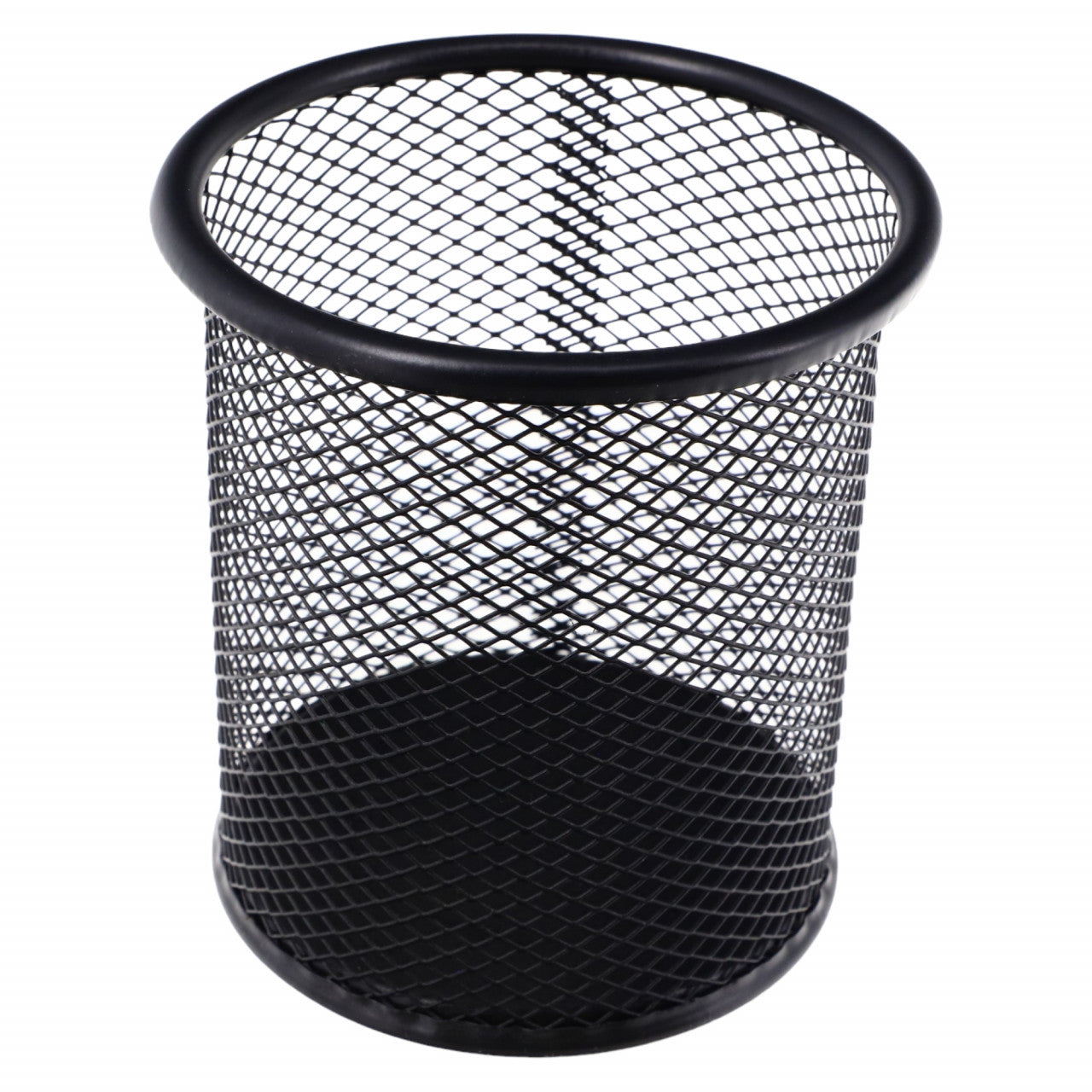 Suport pentru pixuri, rotund, NO380, 9 x 10 cm, Negru