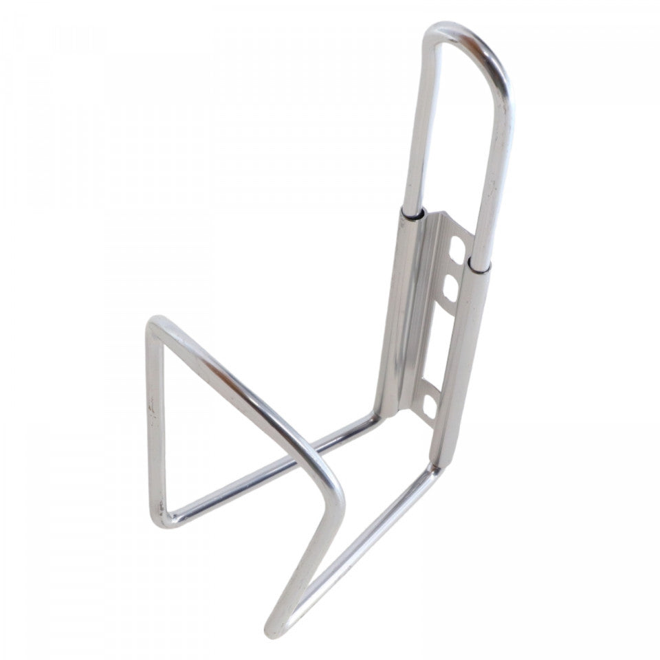 Suport sticla apa pentru bicicleta, Aluminiu, 15 x 8 cm, NO3725, Argintiu