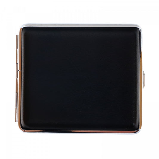 Tabachera metalica, NO345, 8.5 x 9.8 cm, Negru