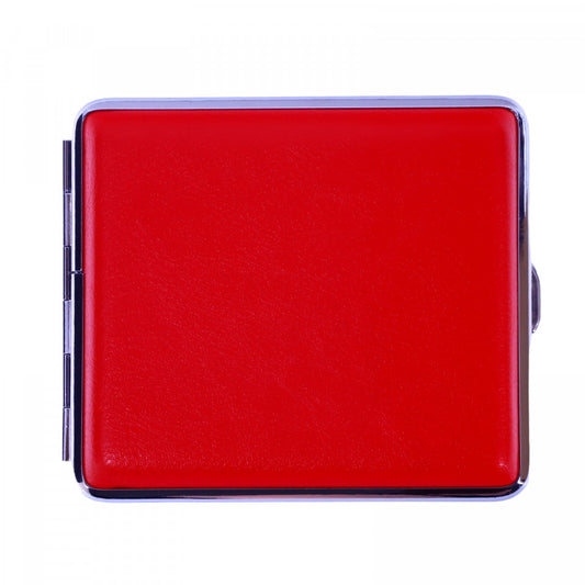 Tabachera metalica, NO348, 8.5 x 9.8 cm, Rosu