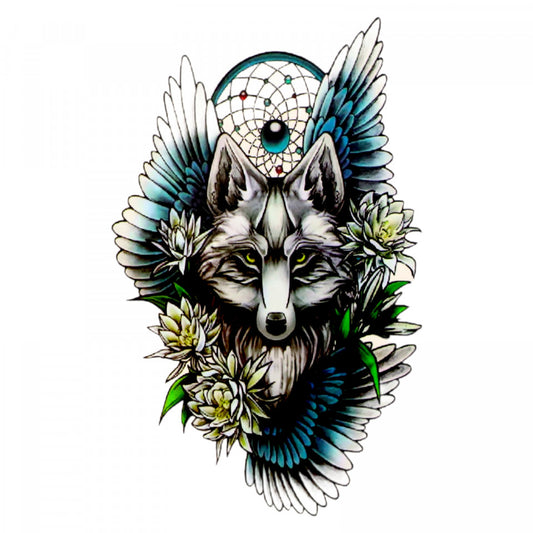 Tatuaj temporar, Lupul Alfa, GF956, 9.2 x 15 cm, Multicolor