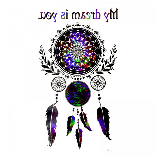Tatuaj temporar, Prinzator de vise, My dream is you, GF1043, 9.5 x 16.4 cm, Multicolor
