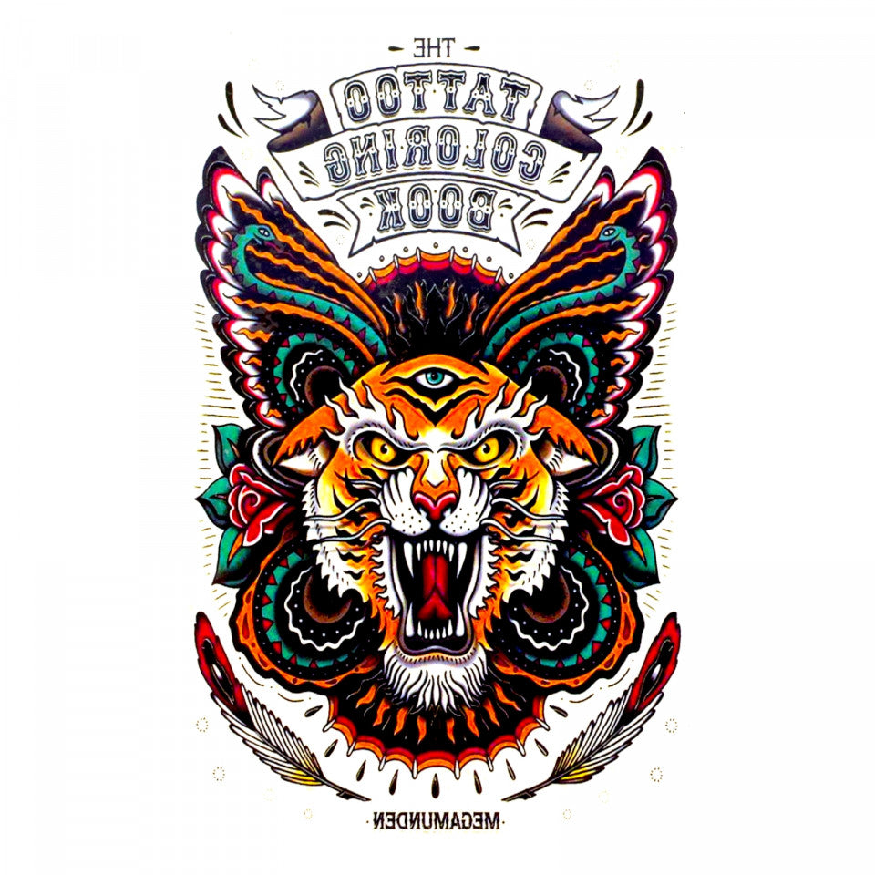 Tatuaj temporar, Tigrul Megamunden, GF949, 9.8 x 15.3 cm, Multicolor