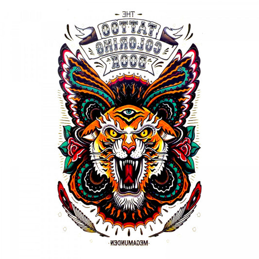 Tatuaj temporar, Tigrul Megamunden, GF949, 9.8 x 15.3 cm, Multicolor