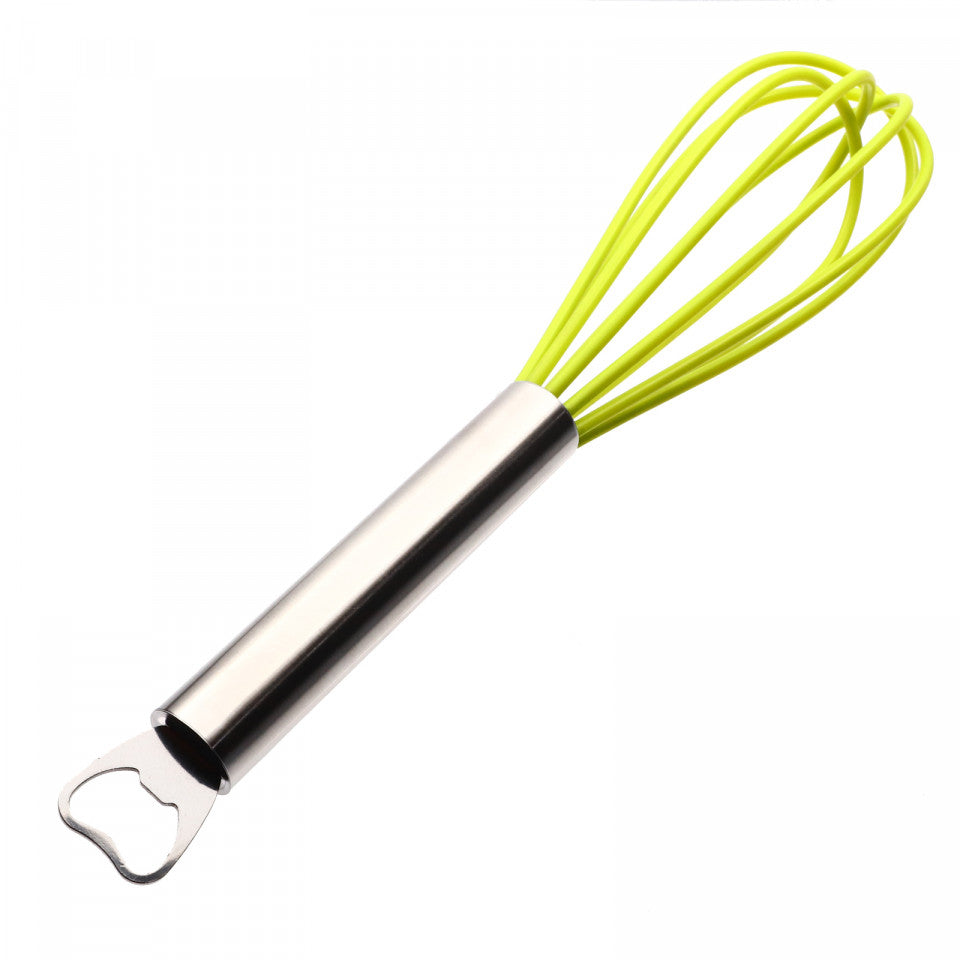 Tel din silicon termorezistent, cu deschizator de sticle, 34 cm, Verde
