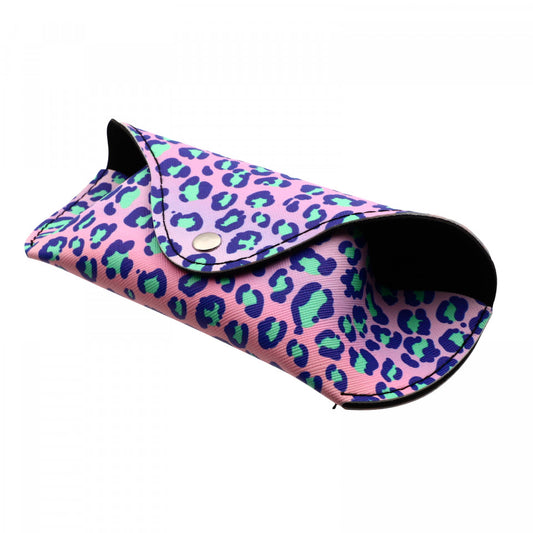 Toc / Etui pentru ochelari, model animal print, Lila