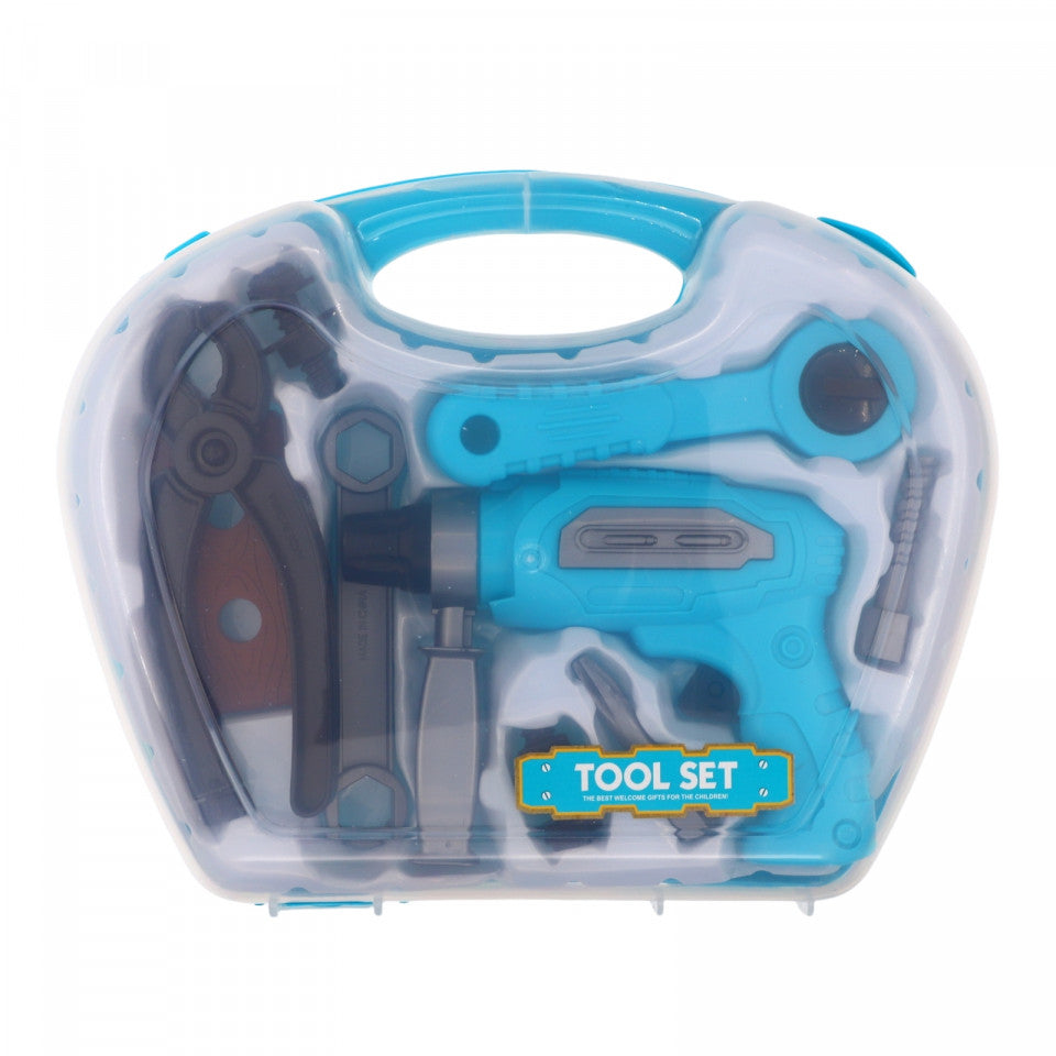 Trusa scule pentru copii, Tool Set, NO2087, 3 ani, Bleu