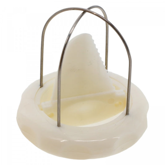 Ustensila de taiat si curatat kiwi, Inox, 7 x 6.5 cm, Alb