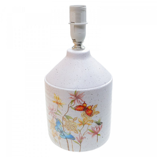 Veioza din ceramica, E14, cu intrerupator, model Vintage, NO158, 36 x 22.5 cm, Roz